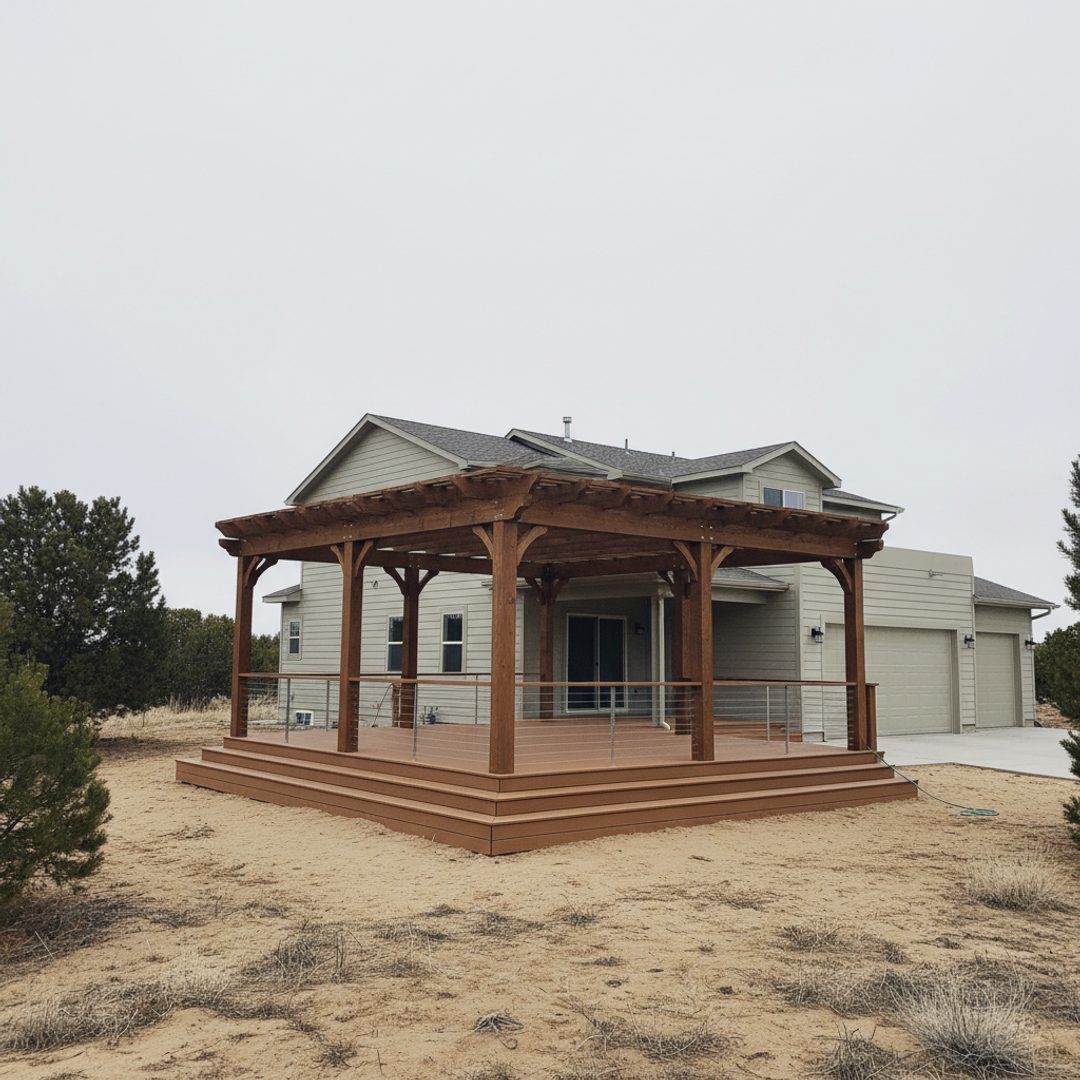 Deck Resurfacing completed by Champion Deck Company in Santa Teresa, NM