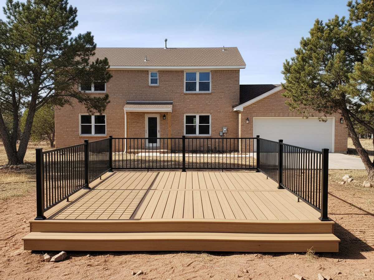 Custom Deck Design completed by Champion Deck Company in Mesilla, NM